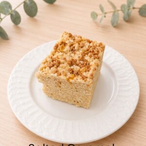 Salted Caramel Rice Krispie Cake